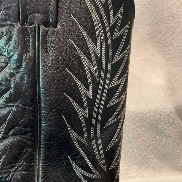 Cowboy boots, black with white stitching - Picture 4 of 10